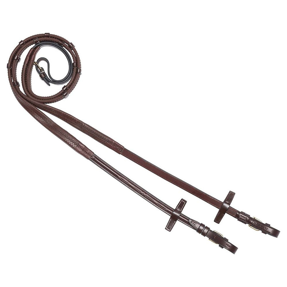 Thumbnail: Ikonic Fancy Rubber Reins with six stops