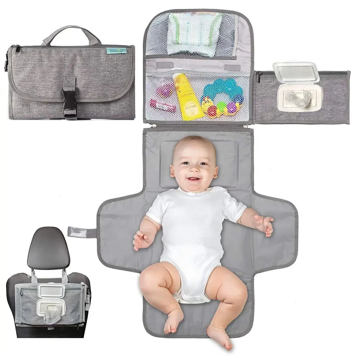 Waterproof Travel Diaper Changing Station Kit for Babies