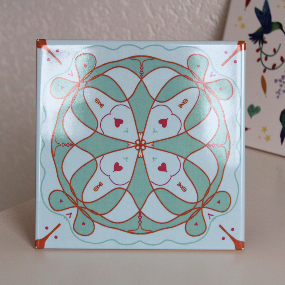 "Coastal Heart" Ceramic Tile