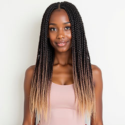 ombre box braids.