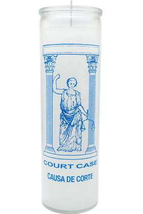 Court case 7 day candle (white)