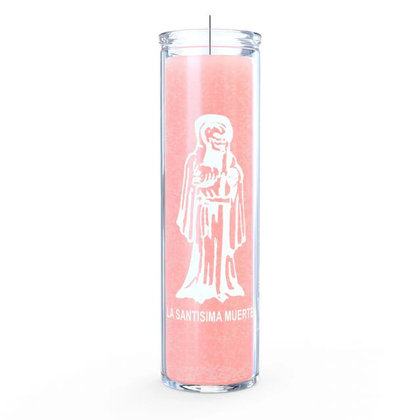 LA santisima muerte 7 day candle (pink)