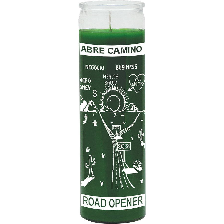 Open Road (Abre Camino) 7 Day 1 Color Prayer Candle