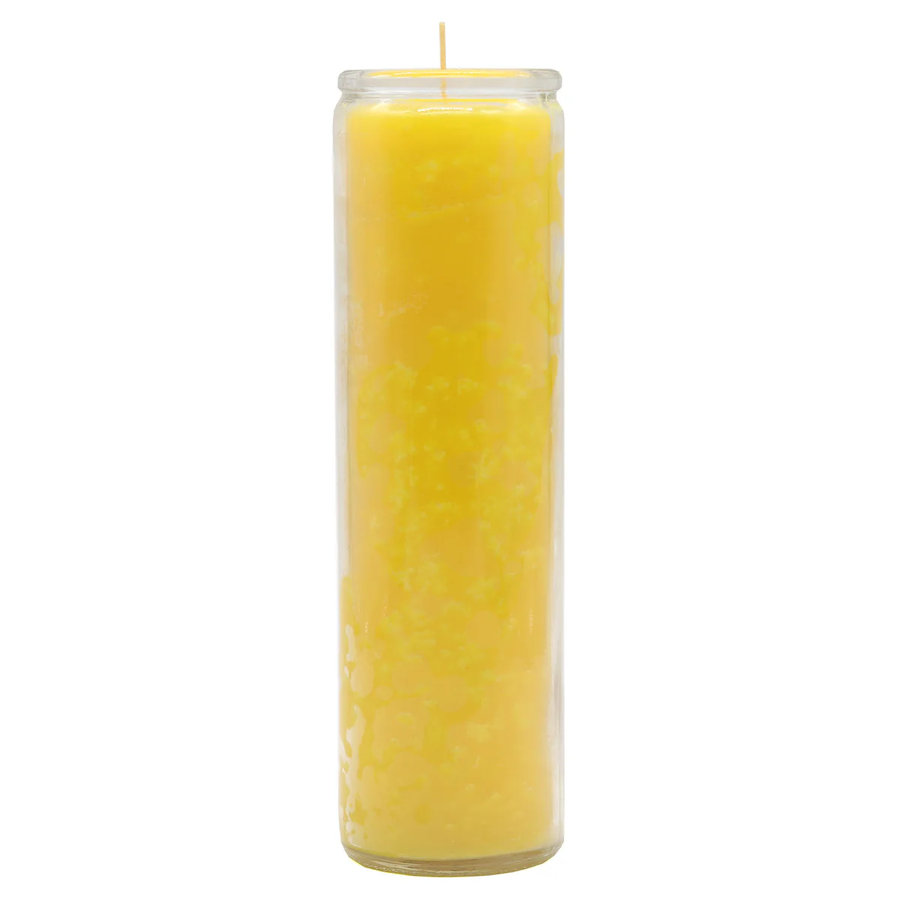 Yellow 7 day plain candle