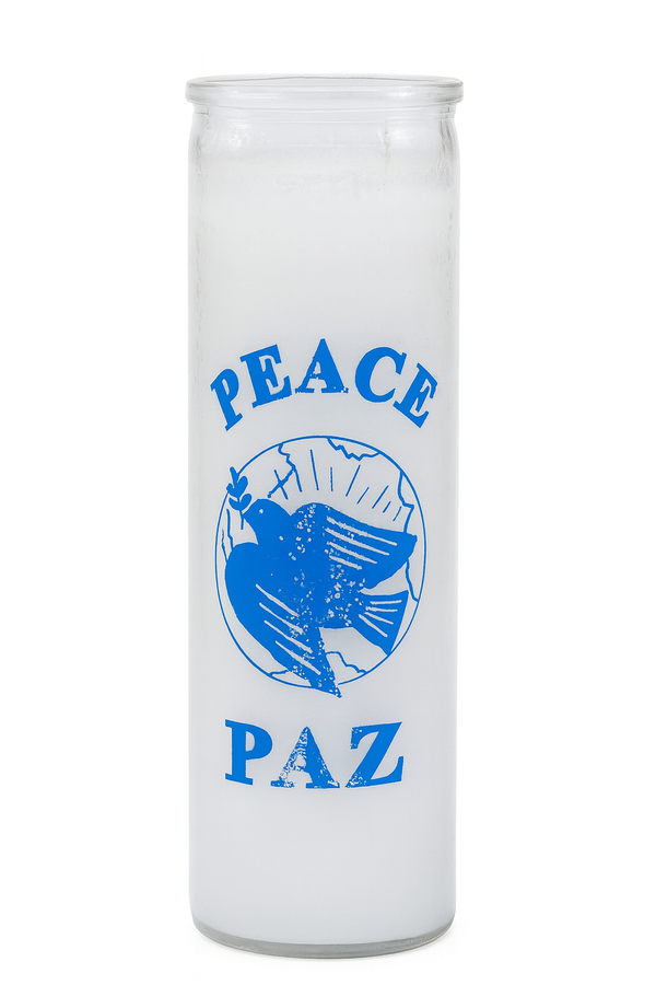 Peace 7 day candle (white)