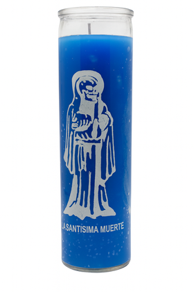 LA santisima muerte 7 day candle (blue)