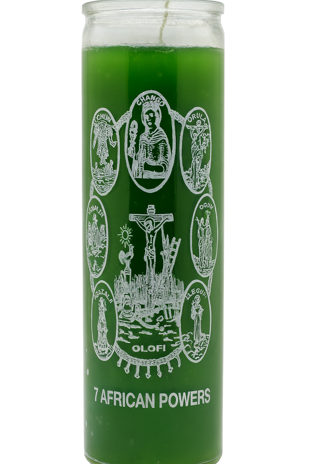 7 African Powers Green Candle, 7 Day