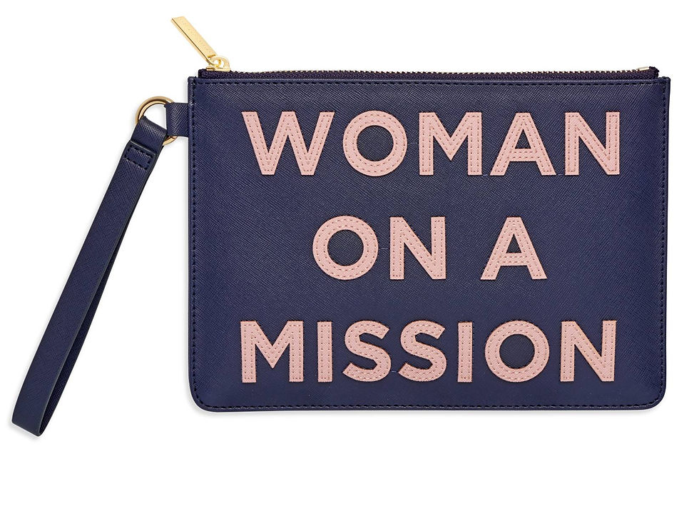 Woman On A Mission Applique Medium Pouch