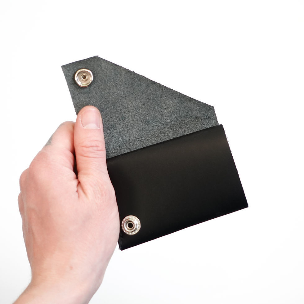 Thumbnail: wing wallet card holder purse pouch blackburn lancashire british england leather goods handmade premium black bat angel