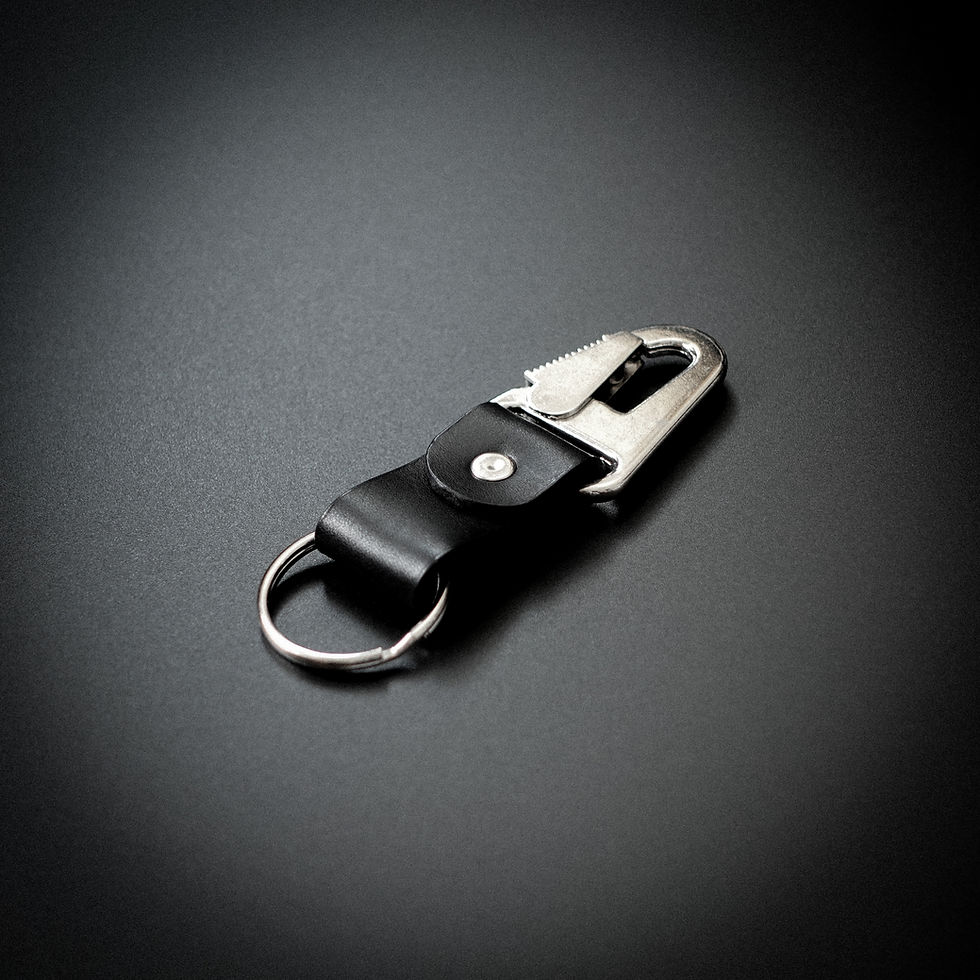 handmade leather key clip keyring uk england blackburn lancashire wildes leatherwork geoff wilde mens gift present black