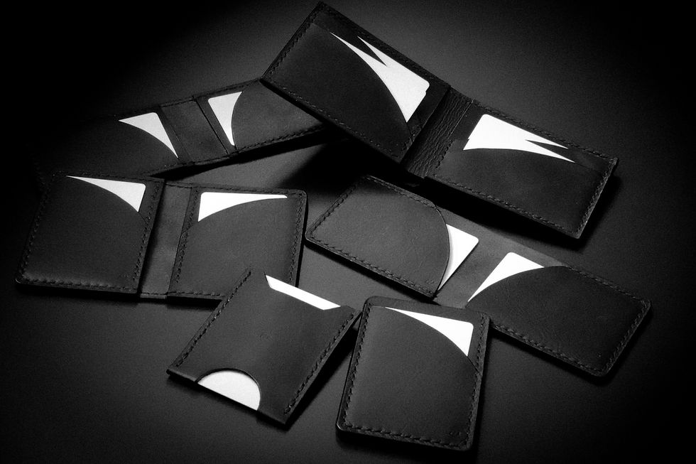 Thumbnail: card holder wallet purse leather handmade handcrafted present gift blackburn local near me birthday christmas mens womens