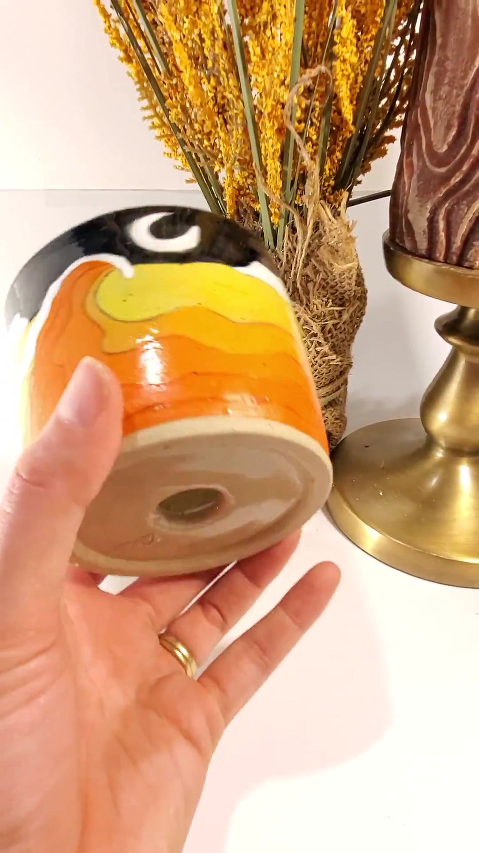 Thumbnail: Moonlight Waves: Small Handmade Planter| Plant holder| ceramic planter