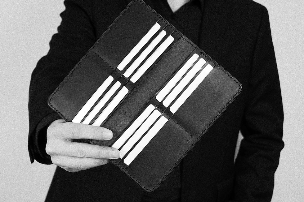 Thumbnail: card holder wallet purse leather handmade handcrafted present gift blackburn local near me birthday christmas mens womens