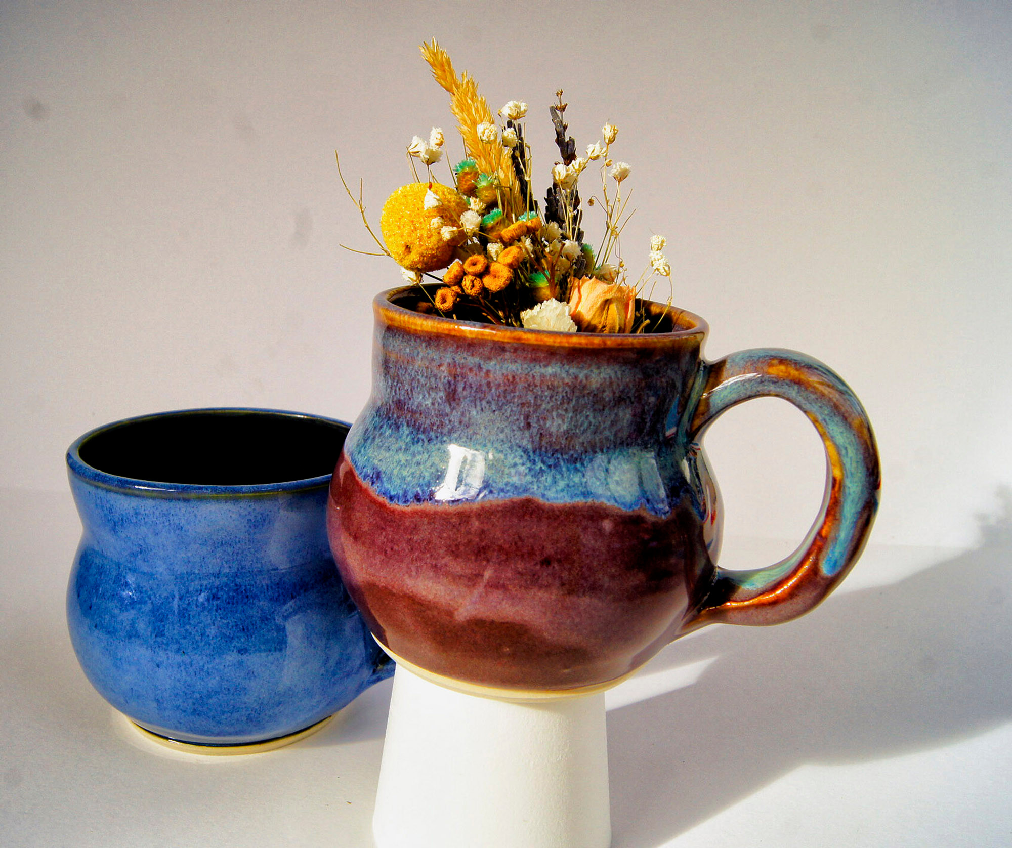 Morning Frost Ceramic Pottery Mug: handmade pottery mug/ coffee mug/porcelain