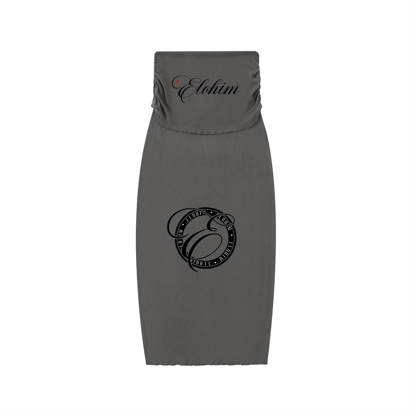 Dyed Washed Straight Hip-Hugging Slim Maxi Skirt