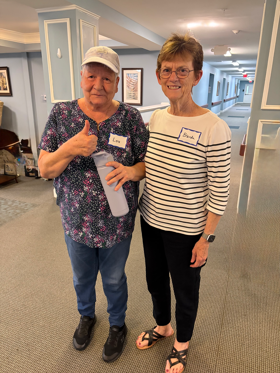RESIDENT COORDINATOR LOU SCARANGELLA & HOST BRENDA TEAGLE