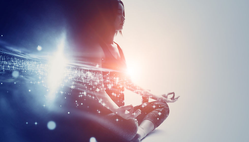 Mindfulness meditation concept. Meditating young woman. Yoga. Concentration..jpg