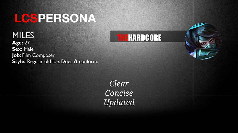 Fantasy LCS persona for a hardcore player