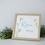 Thumbnail: Framed art - blue flowers - hand lettering