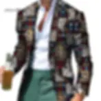 Thumbnail: African Men Clothes Smart Causal Customized Slim Fit Fancy Suit Blazer Jackets