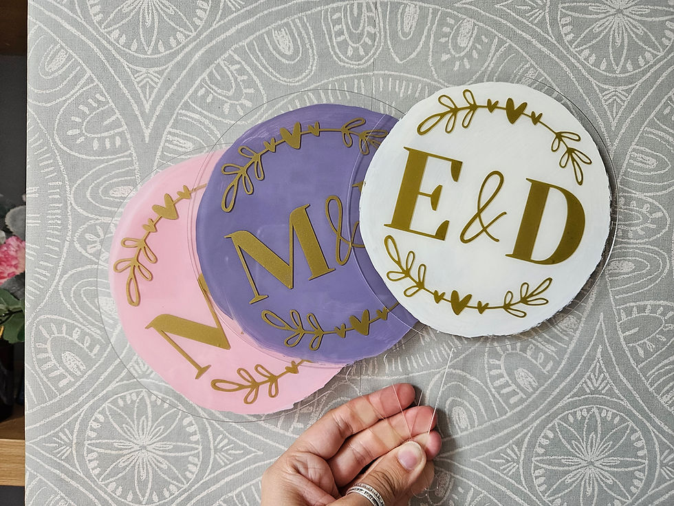 Thumbnail: Initial cake topper