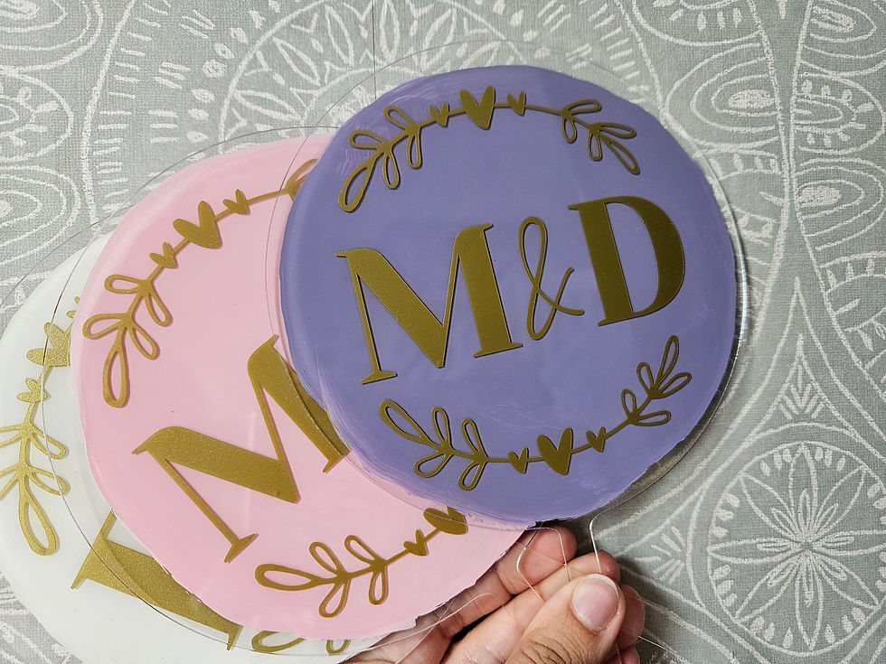 Thumbnail: Initial cake topper