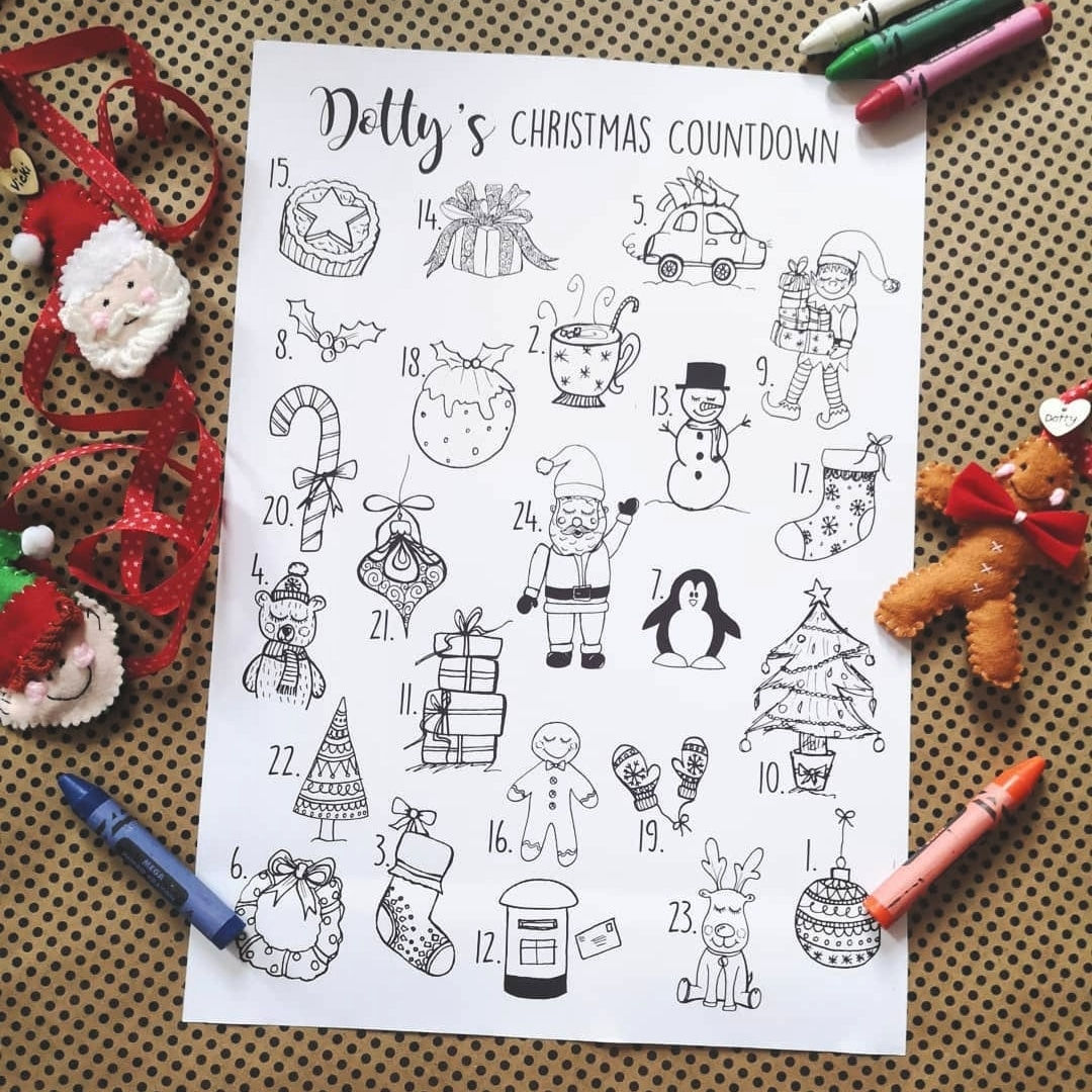 Christmas Countdown Colouring Calendar