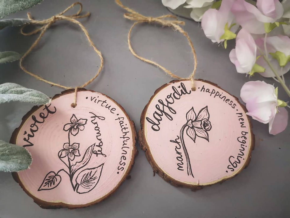 Thumbnail: Birth Flower decorations