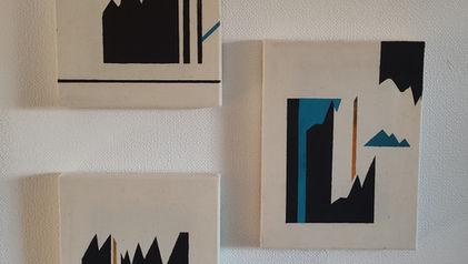 Peinture à l'huile Entre Lacq et montagne par l'artiste Brigitte Tonon à Pau