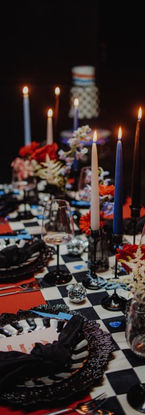 Alternative wedding styling UK, Rock n’ Roll wedding, Gothic wedding decor, Moody wedding aesthetic, Edgy bridal style, Till Death Do Us Part theme, Dark romance wedding, Unconventional wedding stylist, Bold wedding colours, Modern gothic wedding, Black tapered candles, Checkered wedding decor, Velvet wedding linens, Neon wedding signs, Industrial wedding venue, Black wedding dress, Biker jacket bride, Skull wedding details, Deep red floral design, Dark autumnal wedding flowers, Vintage suitcase decor, UK alternative wedding planner, Creative wedding stylist London, Industrial warehouse wedding UK, Quirky wedding decor hire, Edgy UK wedding inspiration, Non-traditional wedding ideas, Gothic ceremony styling, Textured floral arrangements, Moody banquet table.