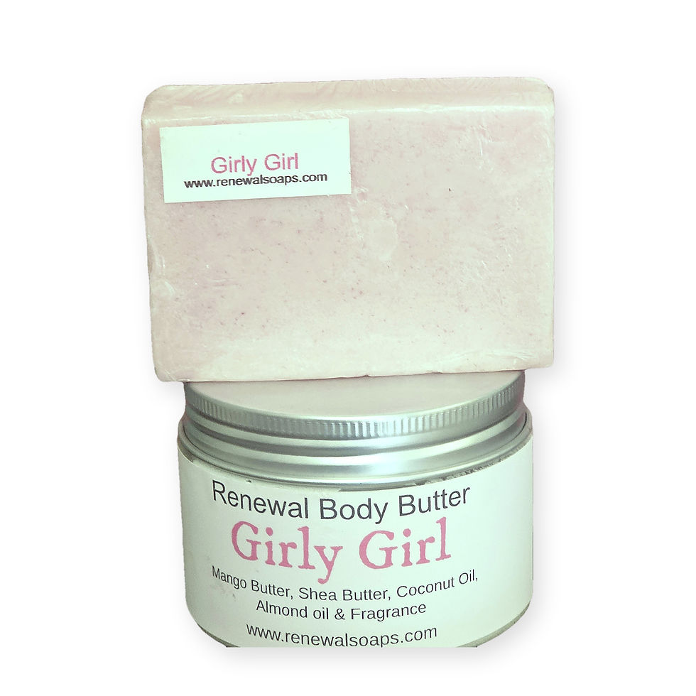 Gift pack with soap, small body butter and soap bag