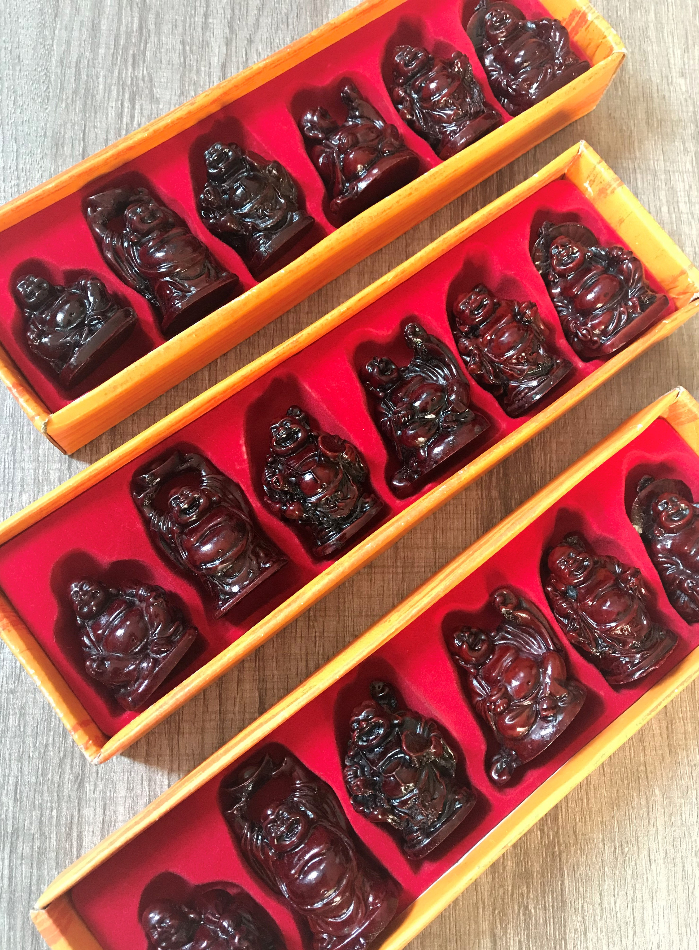 Good Luck, Feng Shui - Laughing Buddha's (Set of 6)