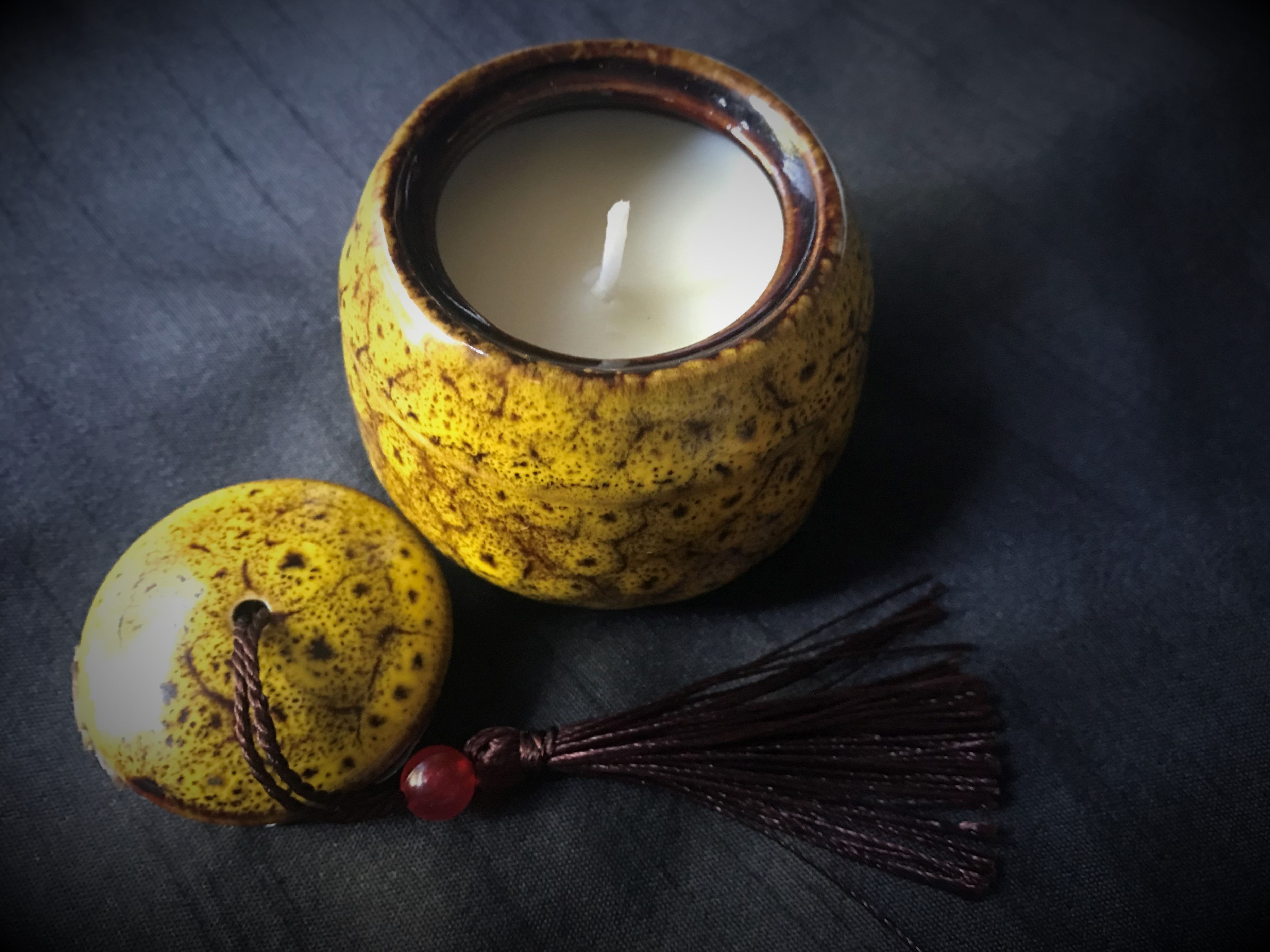 Scented Candle Jar (Yellow)
