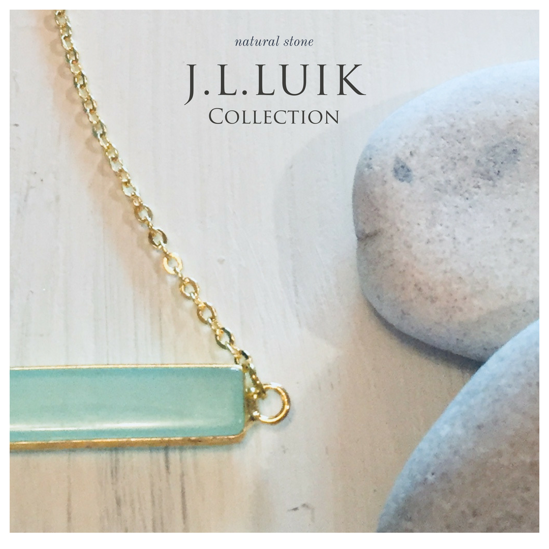 Sea Green Chalcedony Bar Necklace