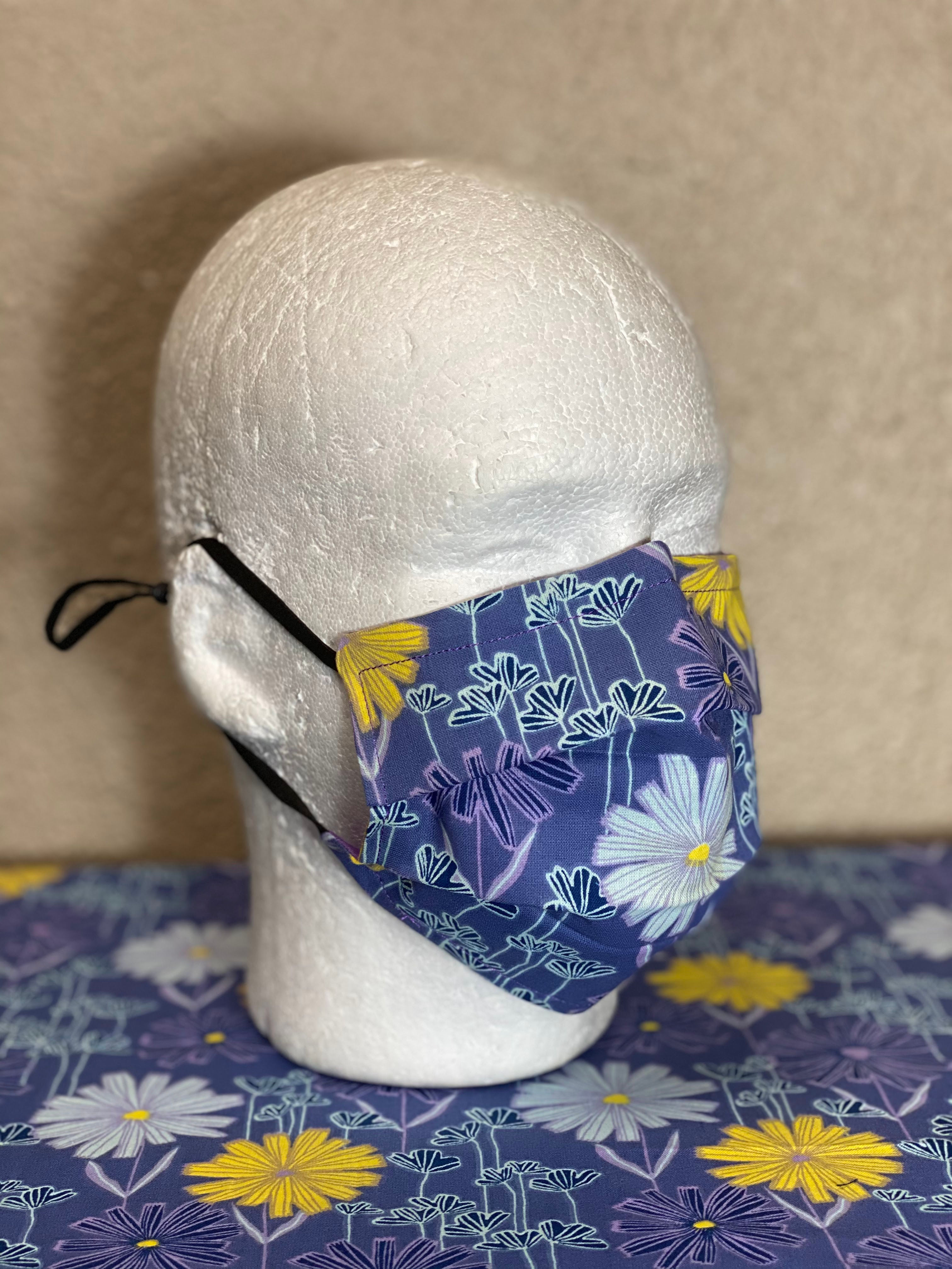 Floral print Face Mask PLEATED STYLE