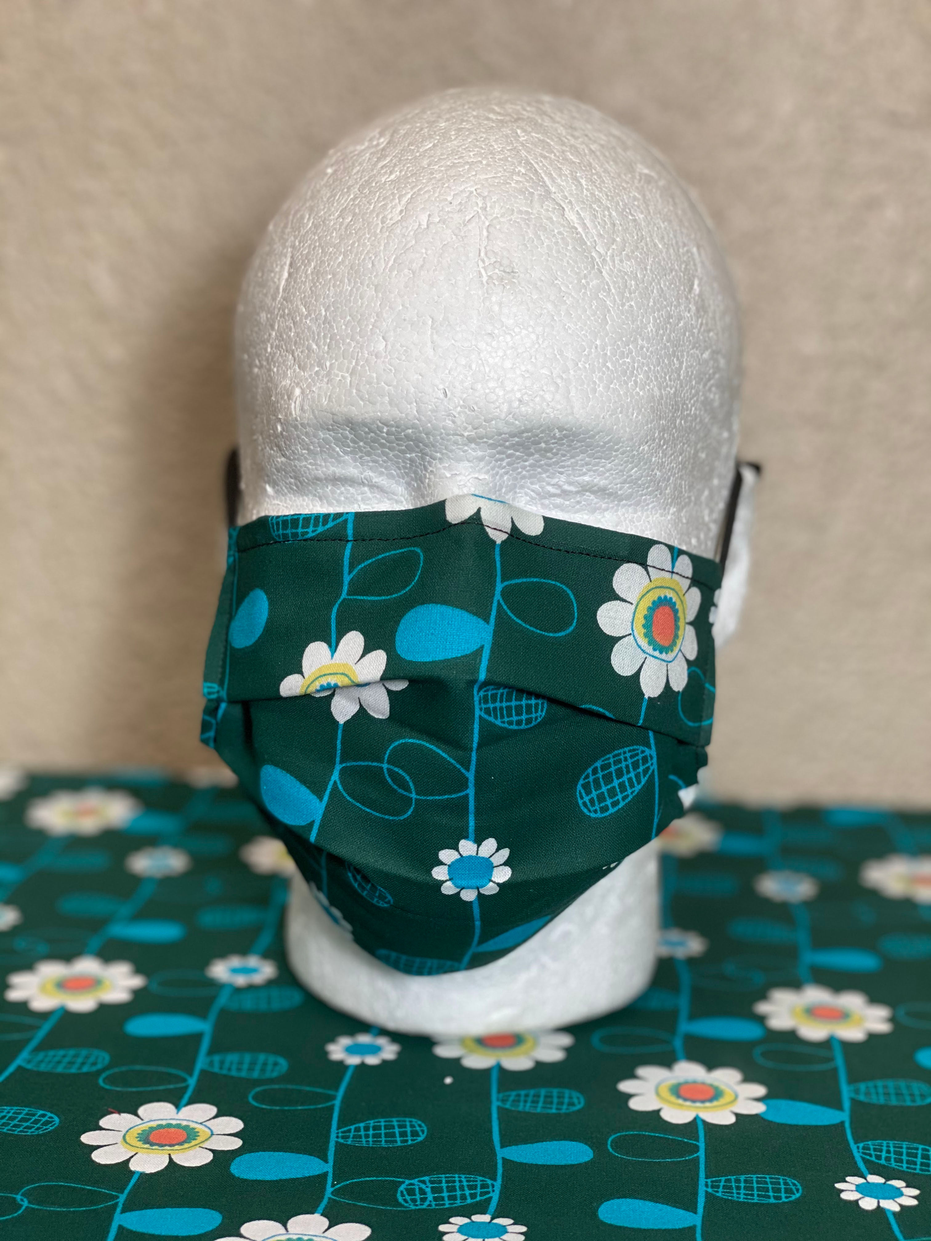 Floral print Face Mask PLEATED STYLE