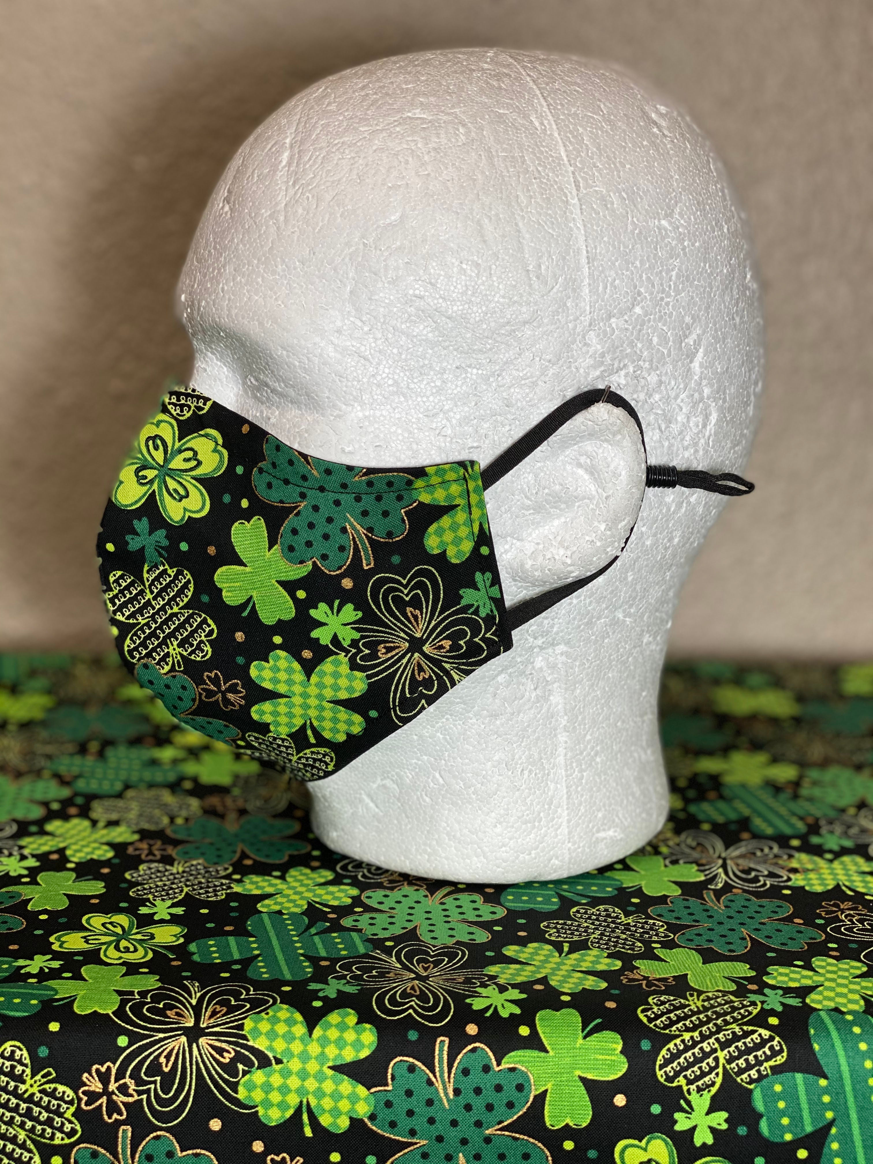 Clover print Face Mask CONE SHAPE