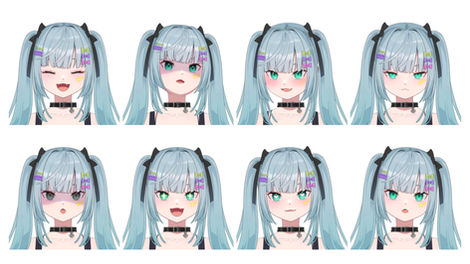 POP少女キャラクター表情差分