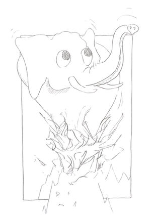 gezeichneter Elefant