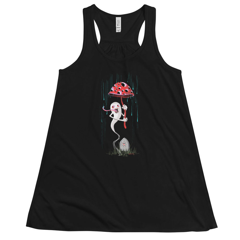 Shroom Ghost - Women's Flowy Racerback Tank