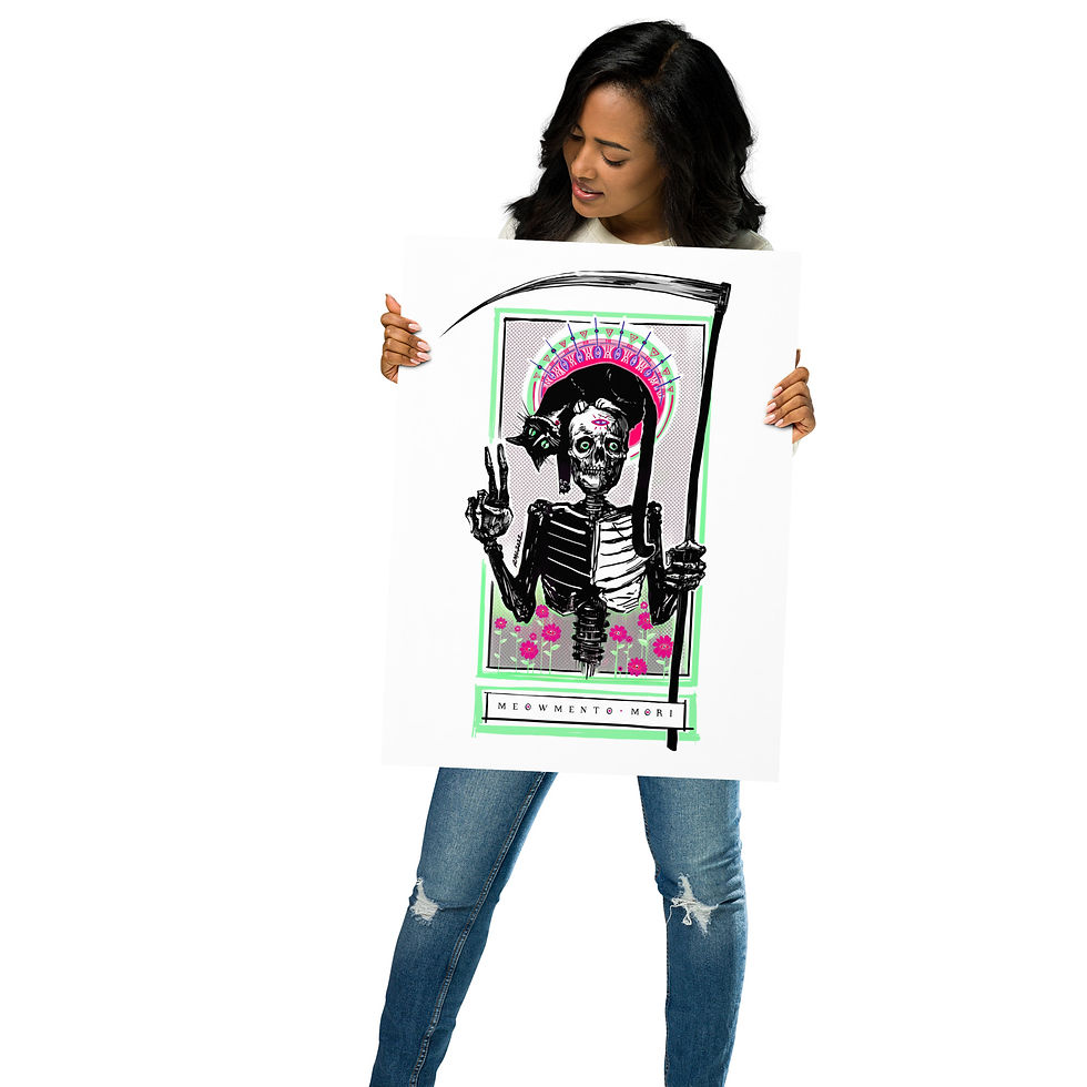 Thumbnail: 'Meowmento Mori' (2023) Print