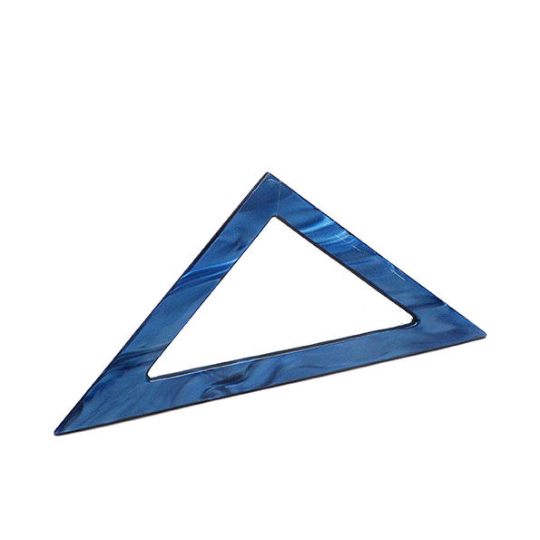 Triangle Marble Blue Plastic Handle