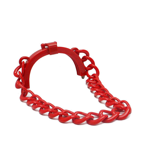 Red Round Plastic Frame with Chain