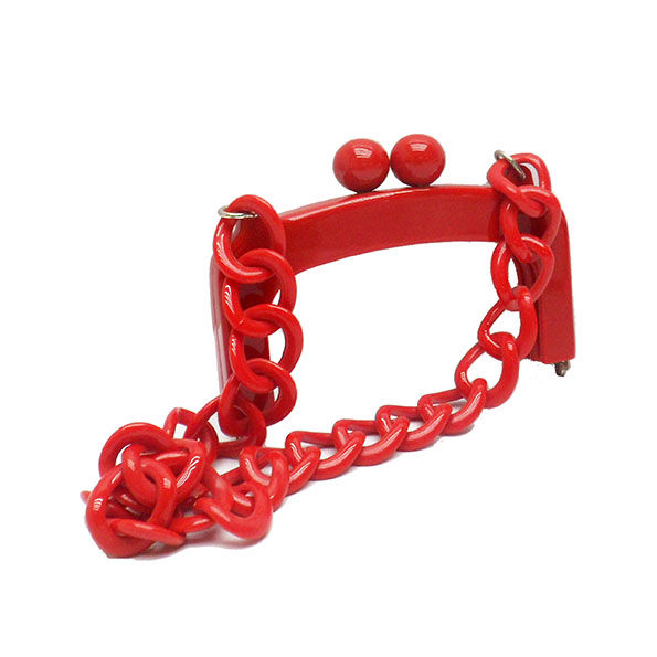 Red Plastic Frame with Chain