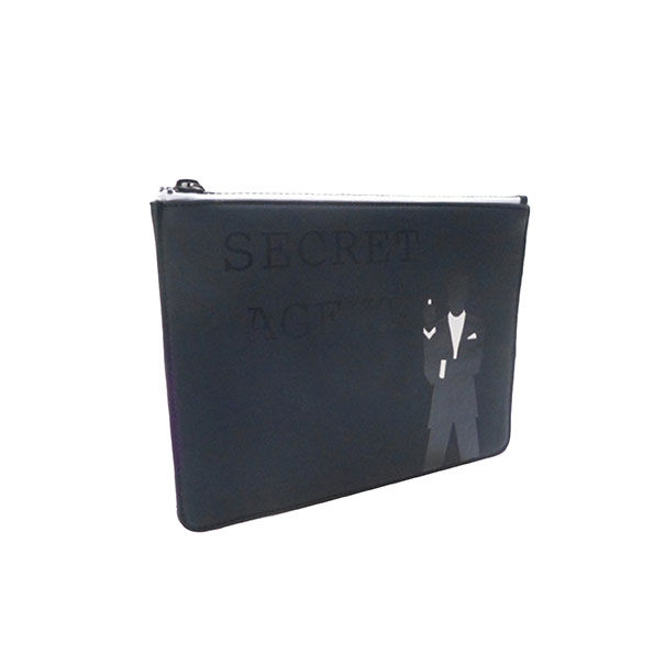 Black PU Pouch with Printing