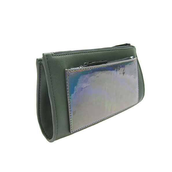 Green Pouch with Zipper Pocket