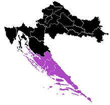 Croatian Wine Map - Dalmatia