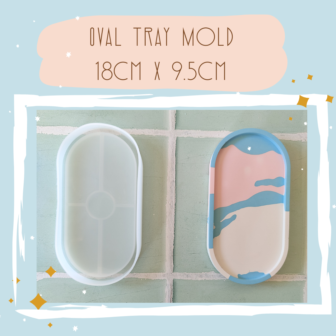 18cm Oval Trinket Tray Silicone Mold