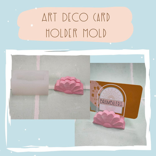 Art Deco Flower Card Holder Mold 7cm Bramblier