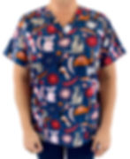 Thumbnail: PINK KOALA SCRUB TOP. 100% Cotton